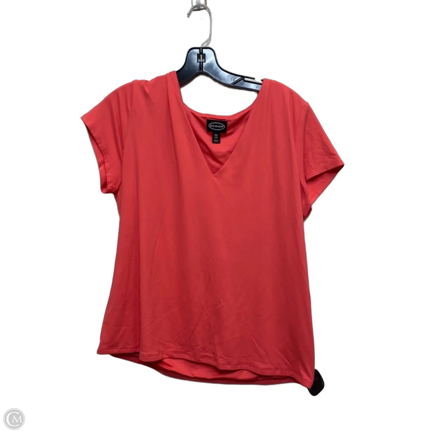Top Short Sleeve Basic By Scoop In Pink, Size: Xxl
