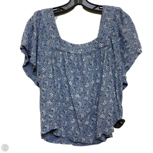 Top Short Sleeve By Lucky Brand In Blue, Size: Sp