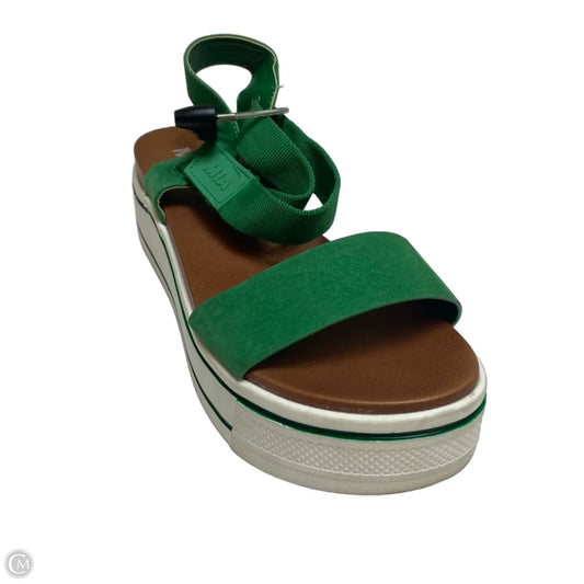 Sandals Heels Platform By Mia In Green, Size: 10