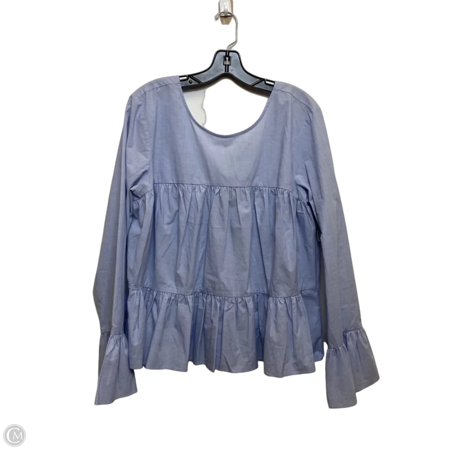 Top Long Sleeve By Express In Blue, Size: L