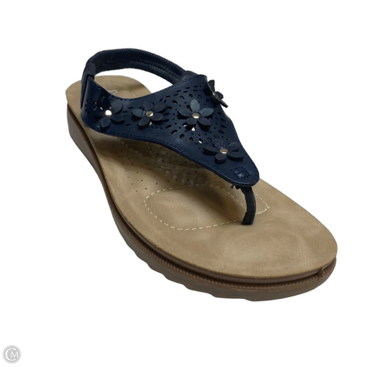 Sandals Flats By Annie Comfort In Navy, Size: 5.5