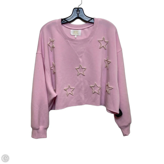 Sweatshirt Crewneck By Simply Southern In Pink, Size: L