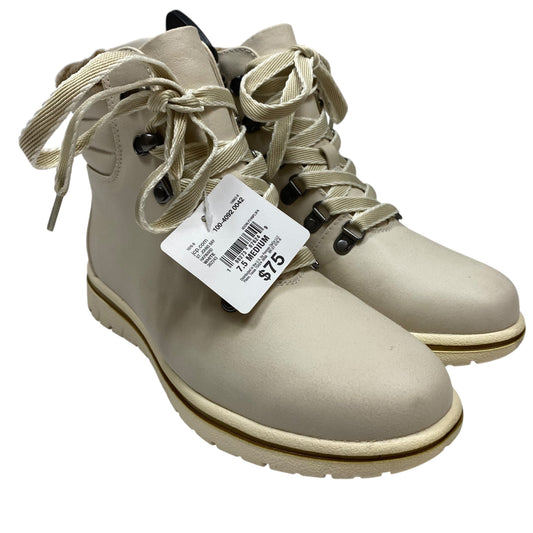 Boots Ankle Flats By St Johns Bay In Cream, Size:7.5