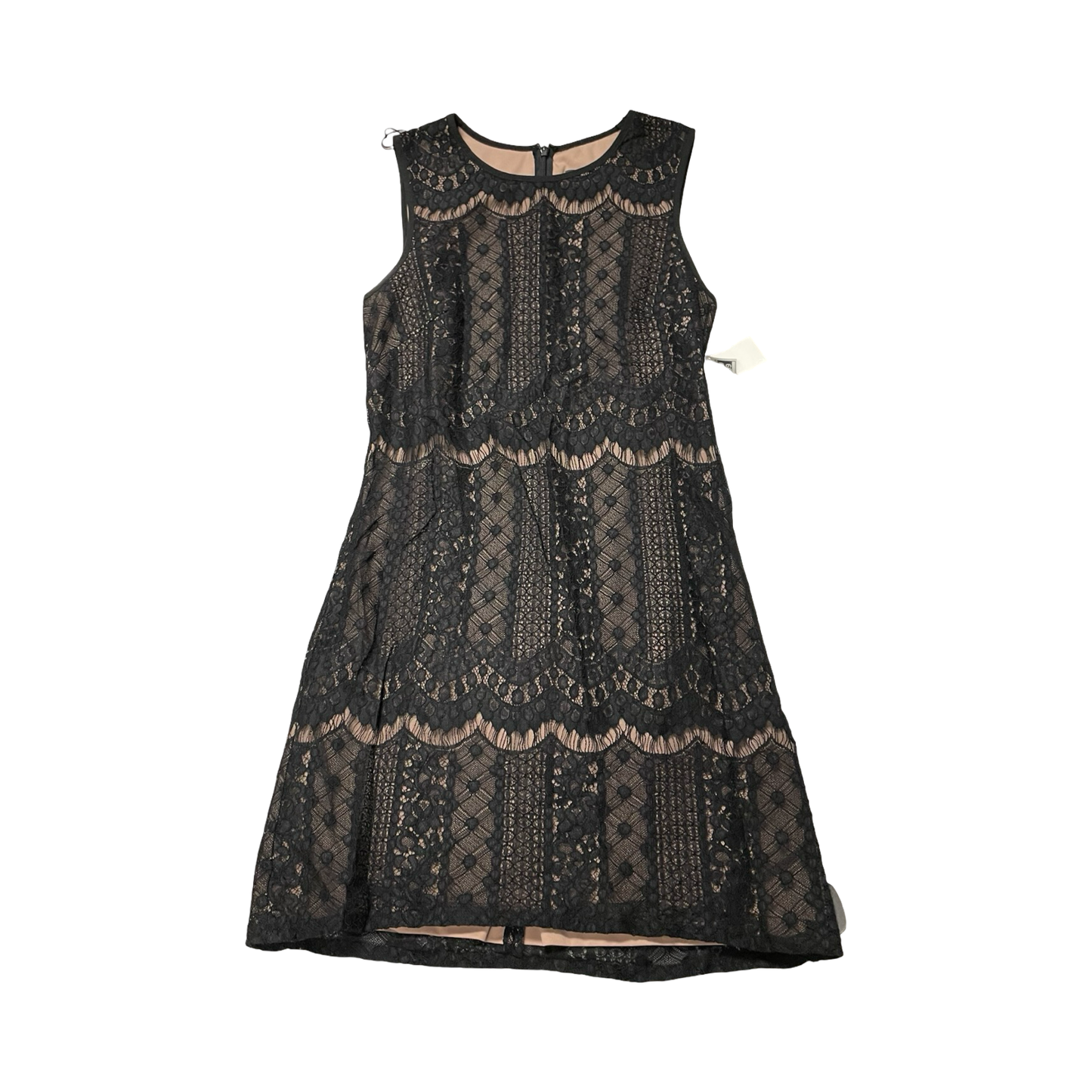 Dress Party Short By Adrianna Papell In Black & Tan, Size:4