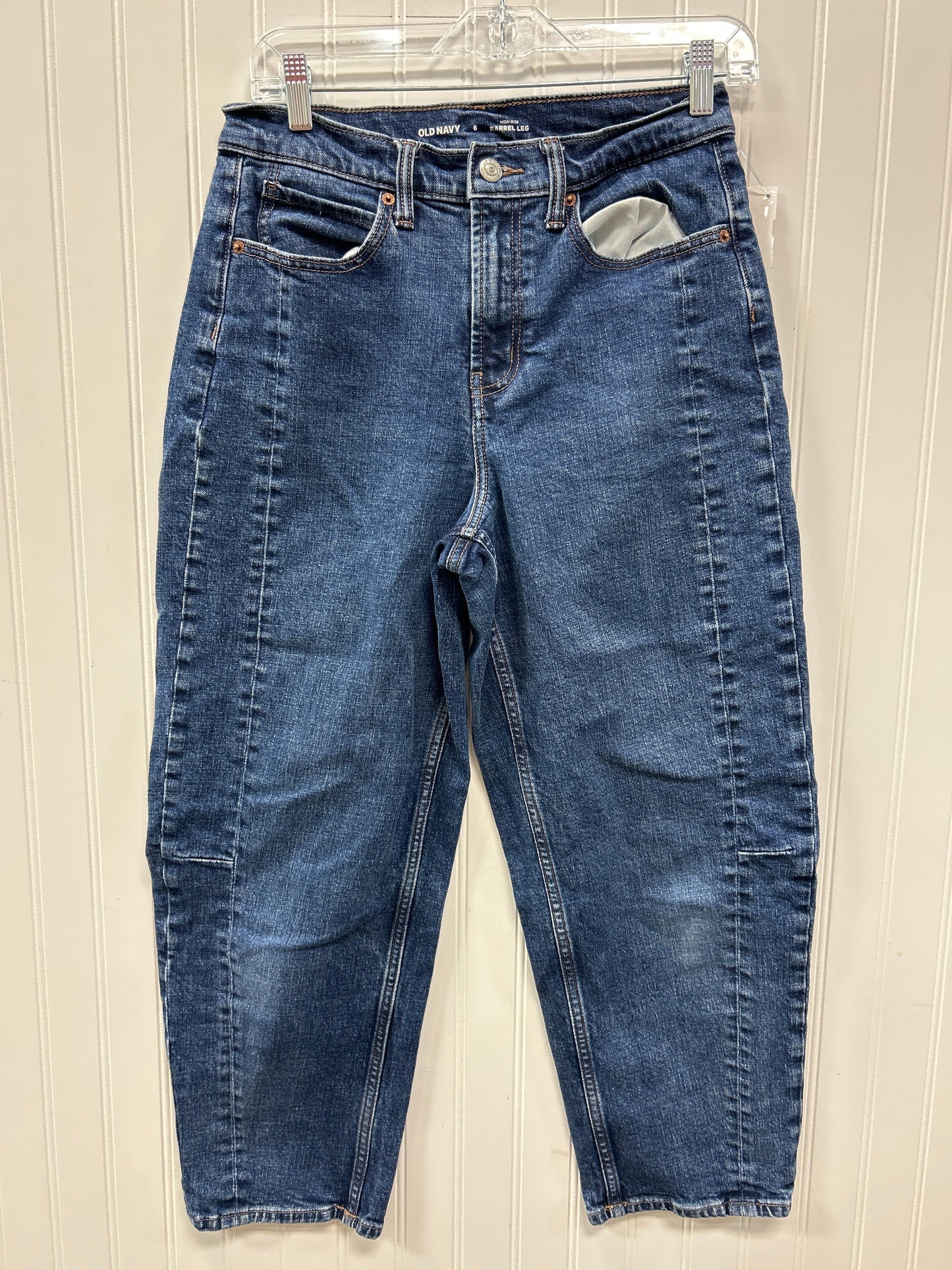 Jeans Wide Leg By Old Navy In Blue Denim, Size:6