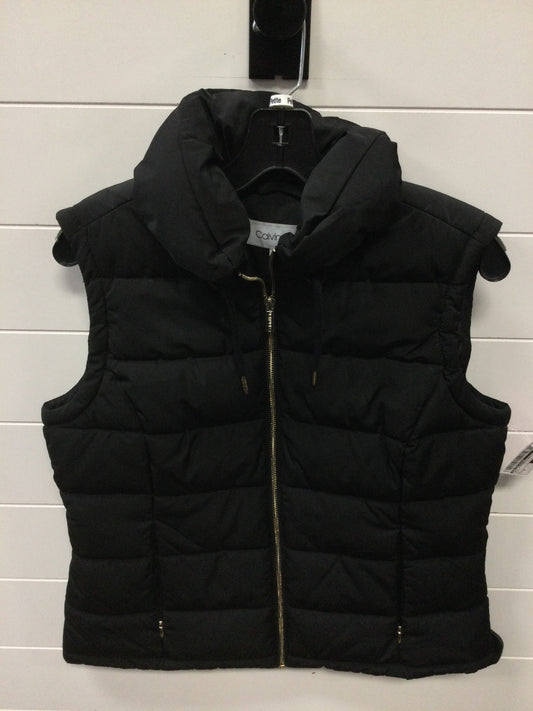 Vest Puffer & Quilted By Calvin Klein In Black, Size:M