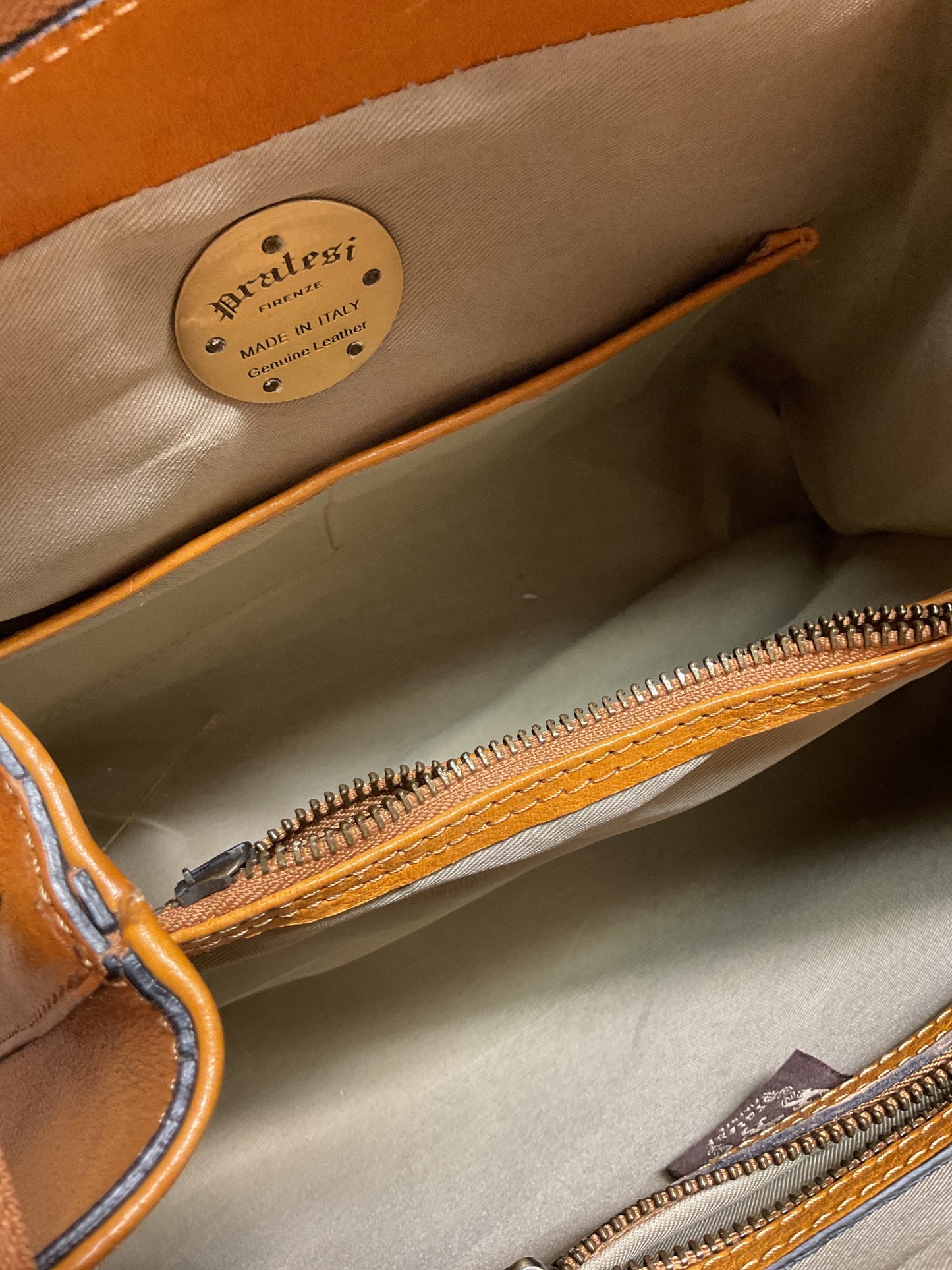 Handbag Leather By Cma In Tan, Size:Large