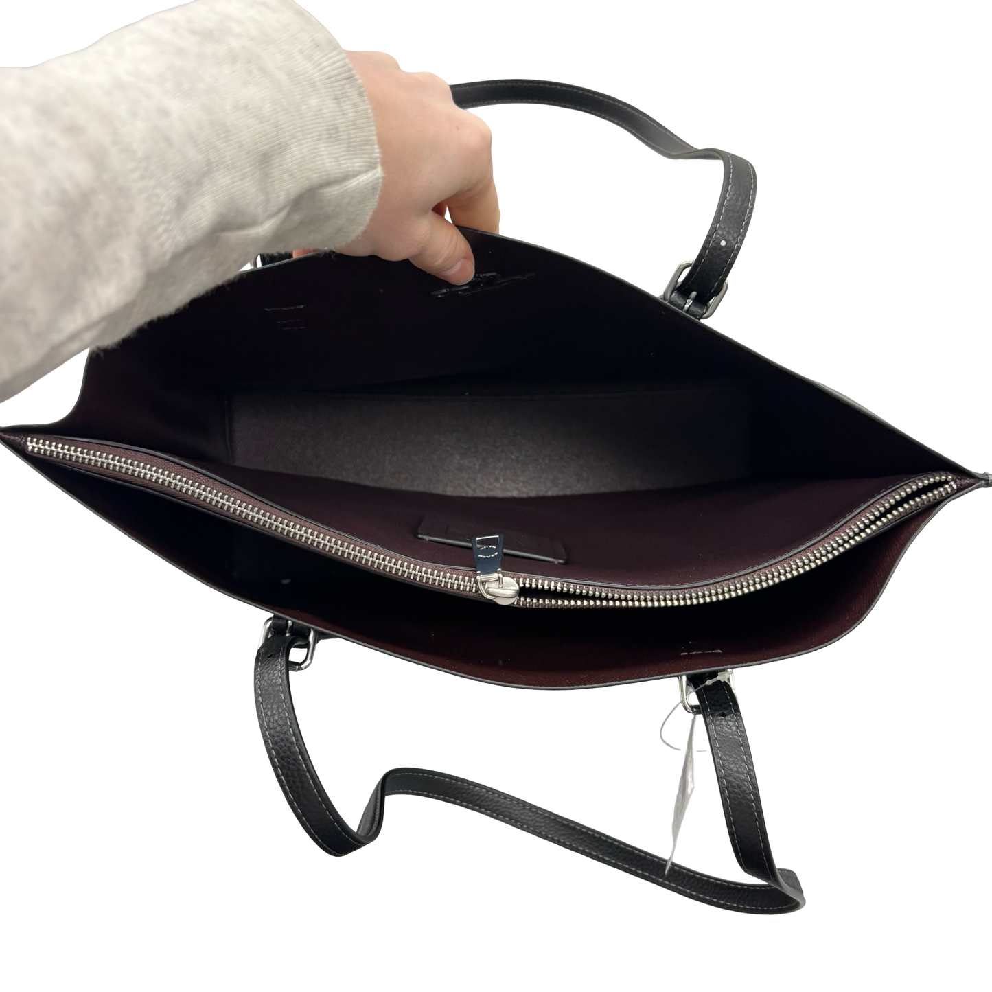 Handbag Designer By Coach In Black, Size:Large