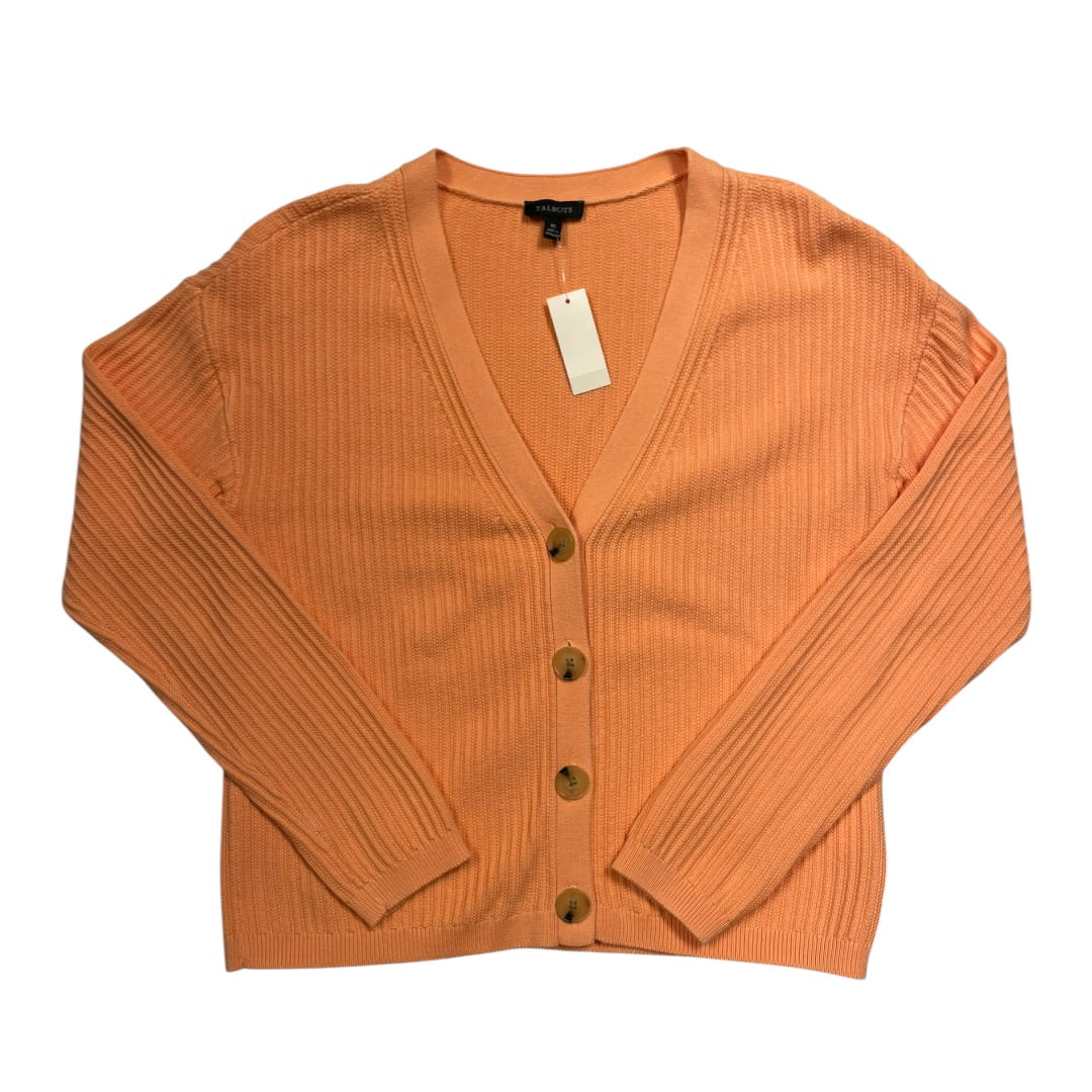 Sweater Cardigan By Talbots In Orange, Size:Xs