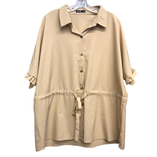 Top Ss By Shein In Tan, Size:2X