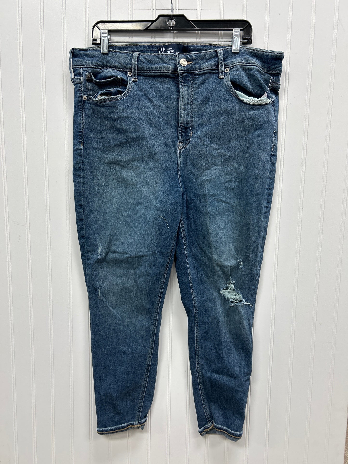 Jeans Jeggings By Gap In Blue Denim, Size:18