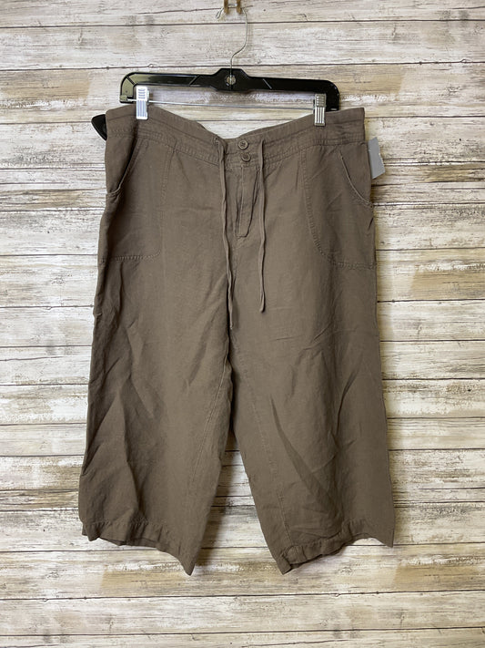 Capris By Coldwater Creek In Brown, Size:14