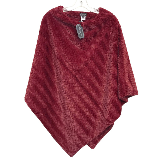 Poncho By Evergreen In Red, Size:Osfm