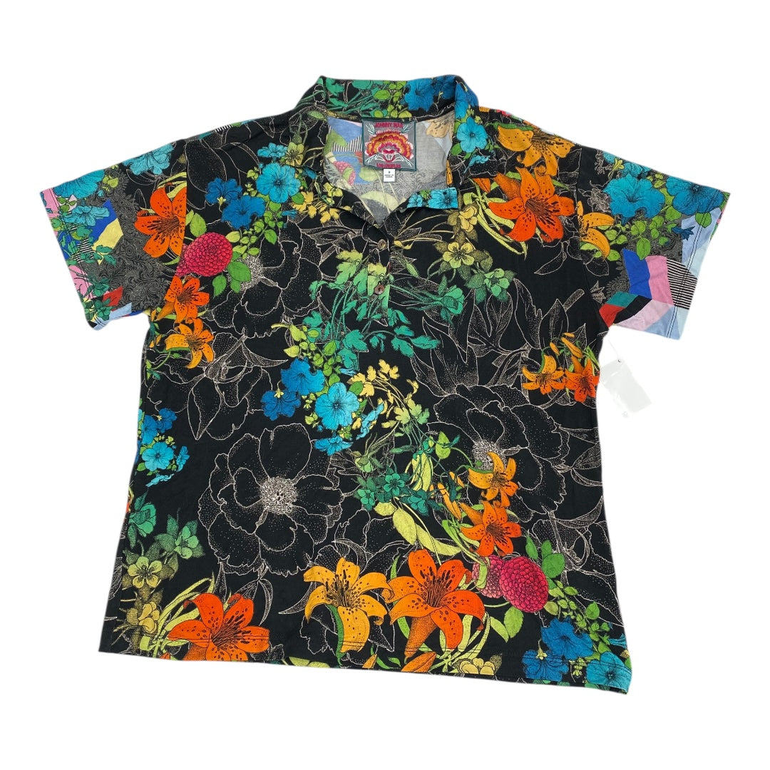 Top Ss Designer By Johnny Was In Floral Print, Size:S