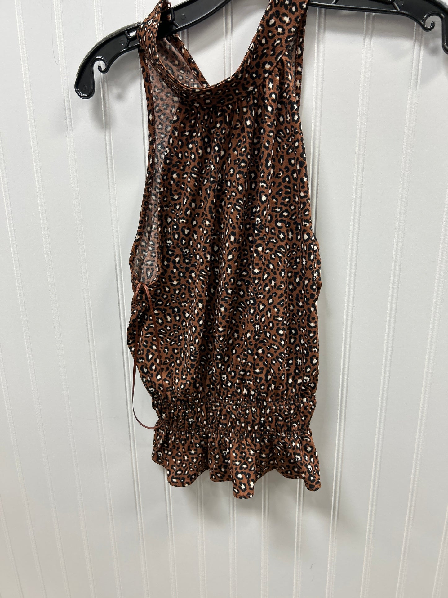 Blouse Sleeveless By Express In Animal Print, Size:S
