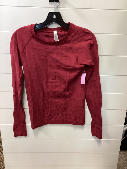Athletic Top Ls Crewneck By Athleta In Red, Size:Xs