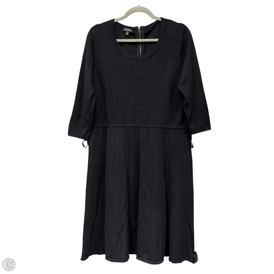 Dress Casual Midi By Talbots In Black, Size: 2x