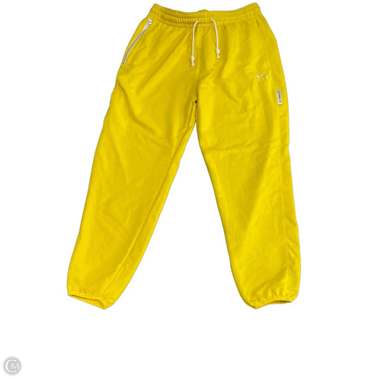 Athletic Pants By Nike In Yellow, Size: L