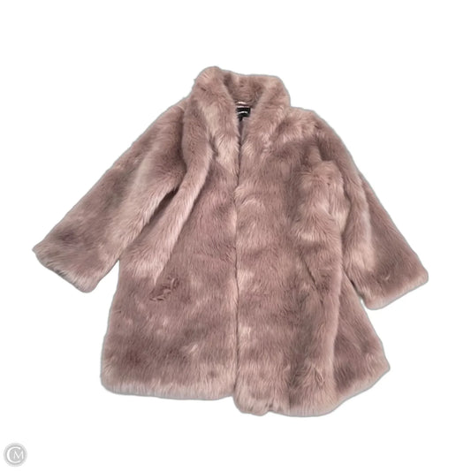 Coat Faux Fur & Sherpa By Express In Purple, Size: Xl