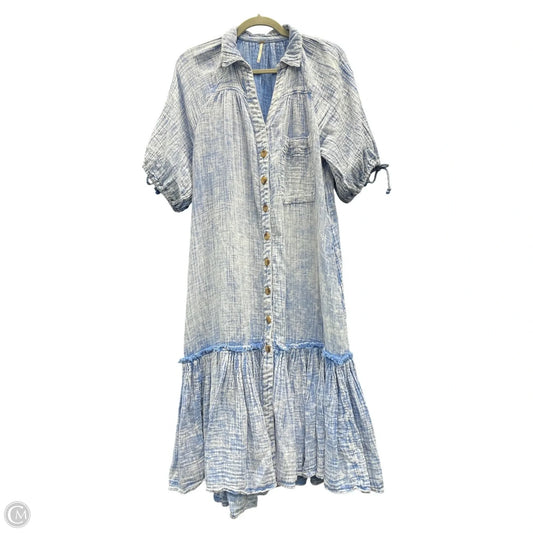 Dress Casual Midi By Free People In Blue & White, Size: Xs