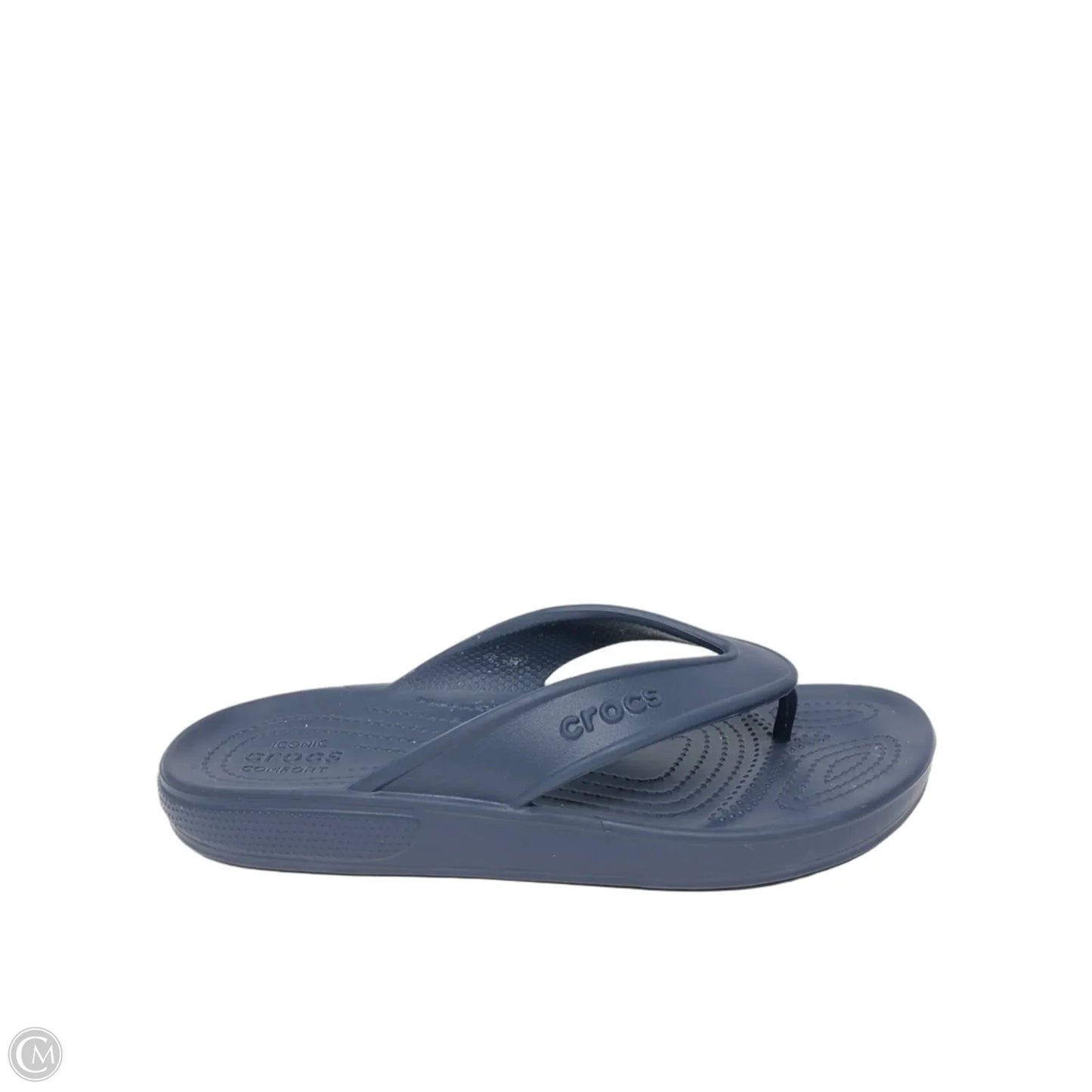 Sandals Flats By Crocs In Navy, Size: 9