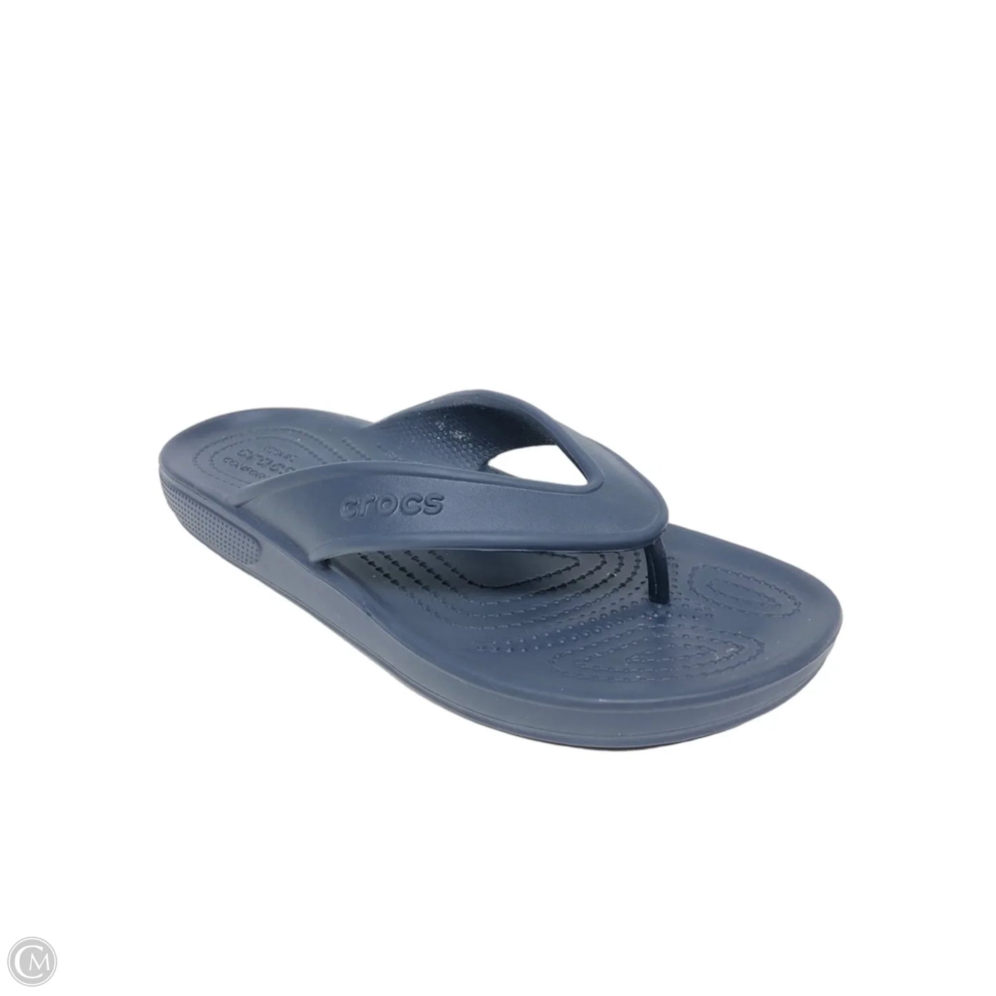 Sandals Flats By Crocs In Navy, Size: 9