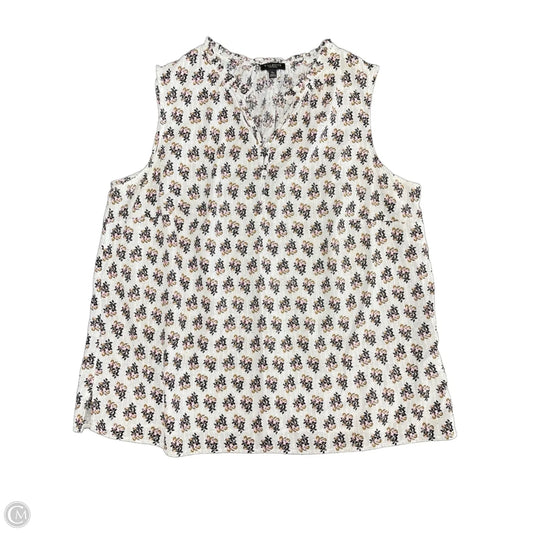 Top Sleeveless By Talbots In Floral Print, Size: Xl