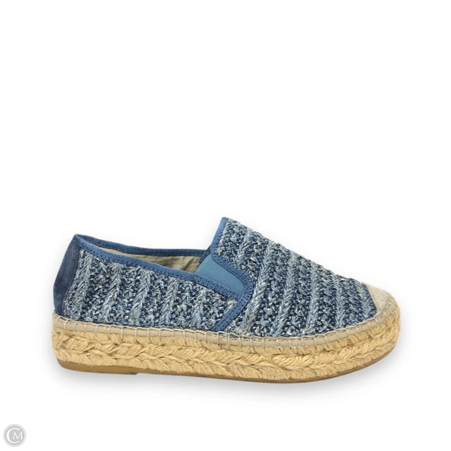 Shoes Flats By Clothes Mentor In Blue & Brown, Size: 7.5