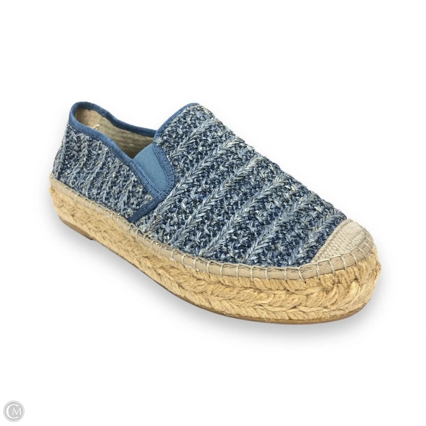 Shoes Flats By Clothes Mentor In Blue & Brown, Size: 7.5