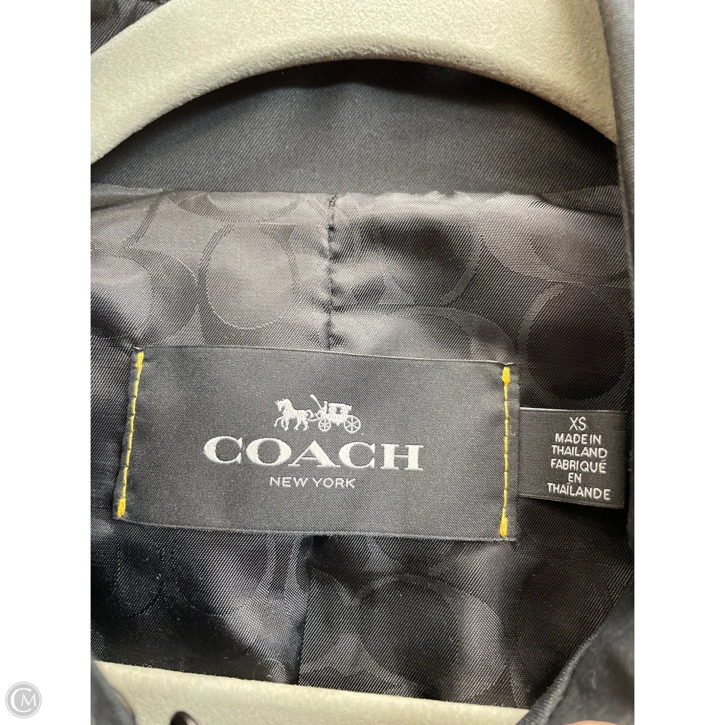 Coat Designer By Coach In Black, Size: Xs