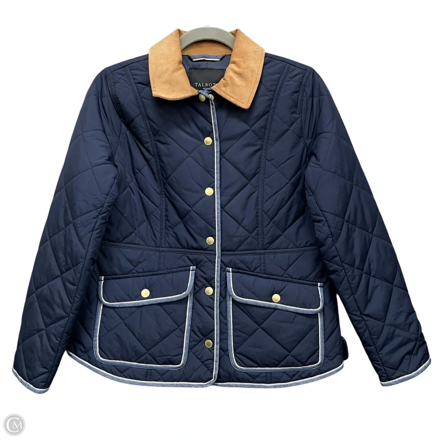 Jacket Puffer & Quilted By Talbots In Navy, Size: Sp