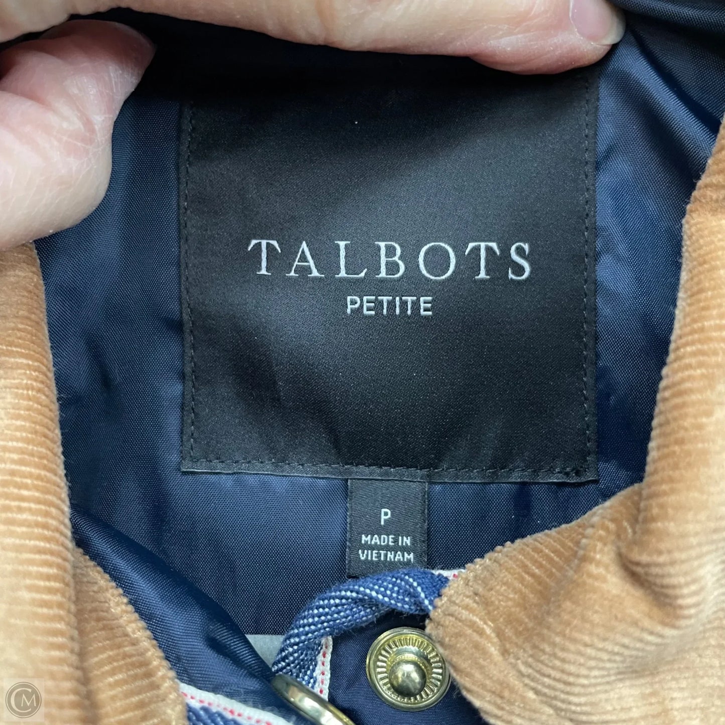 Jacket Puffer & Quilted By Talbots In Navy, Size: Sp