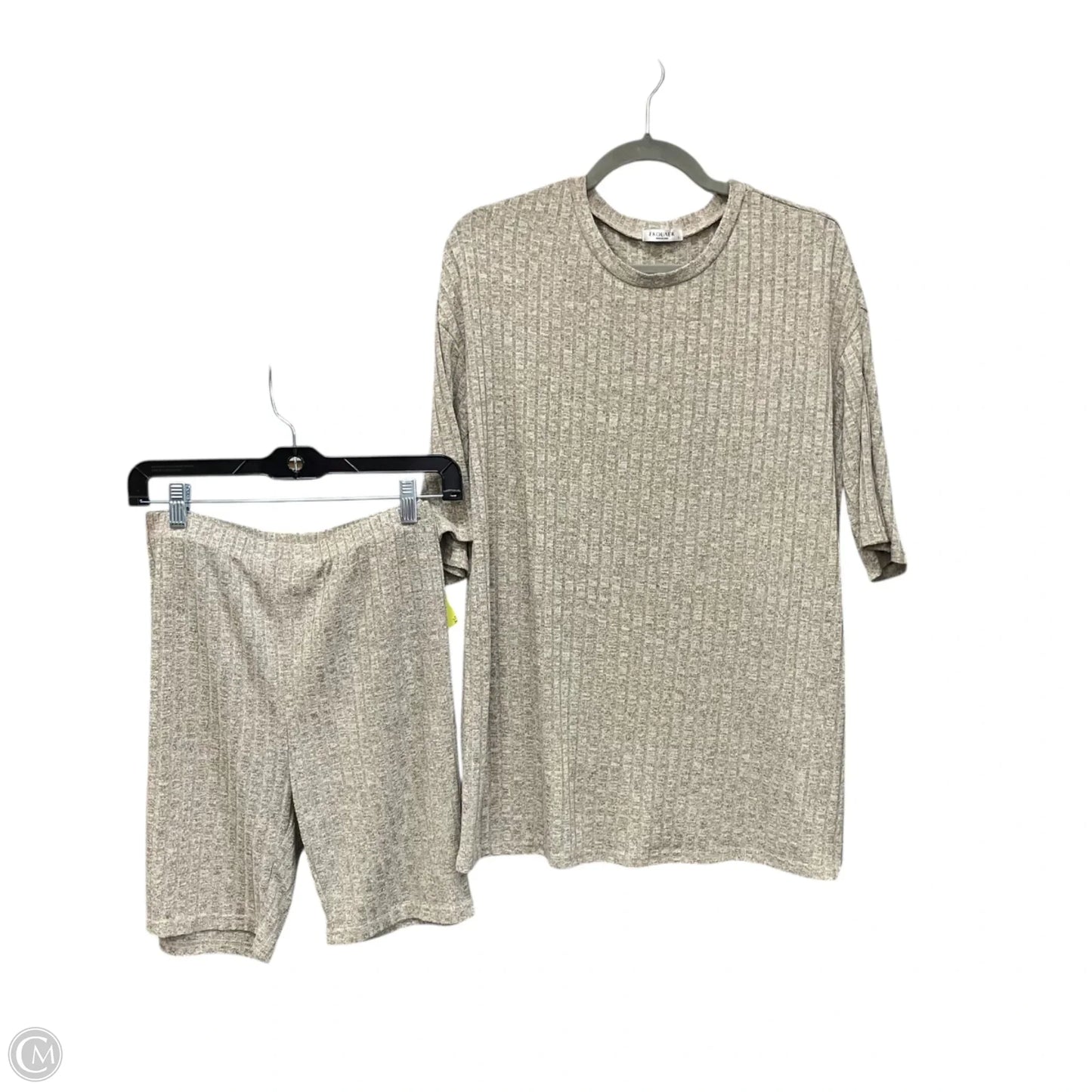 Shorts Set By Ekouaer In Taupe, Size: L