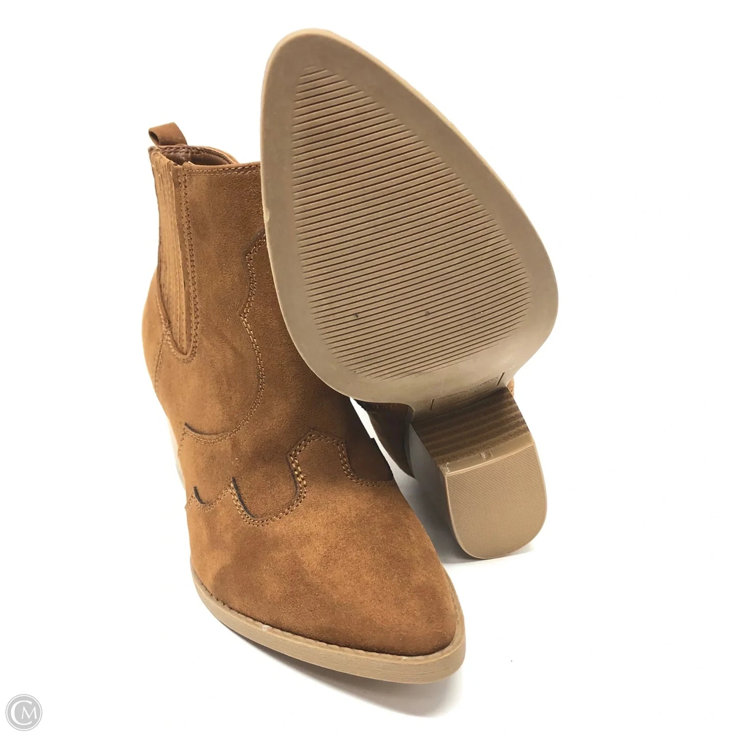 Boots Ankle Heels By Kaari Blue In Brown, Size: 6