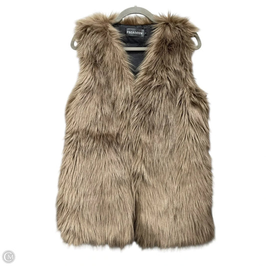 Vest Faux Fur & Sherpa By Cmc In Brown, Size: L