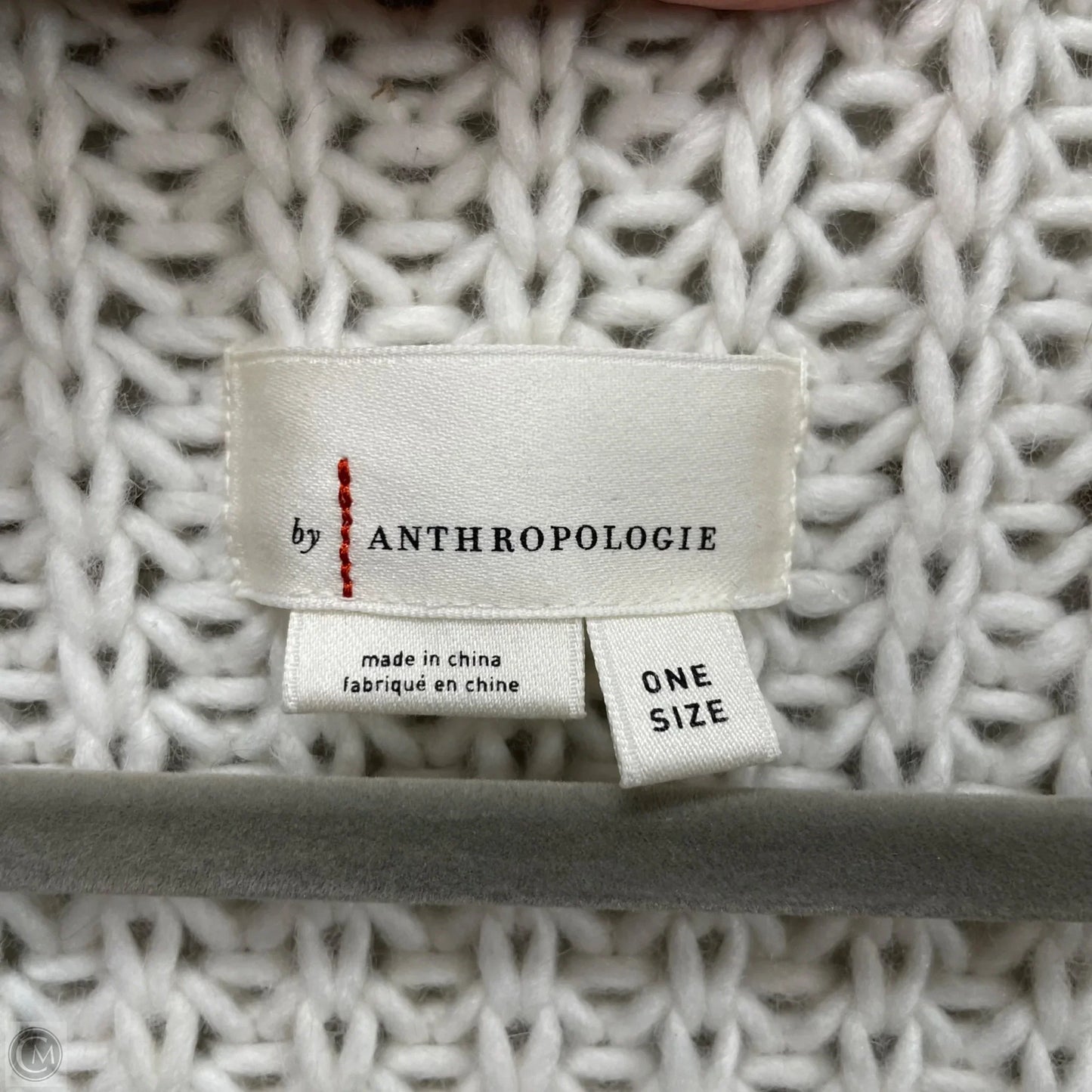 Sweater Cardigan By Anthropologie In Blue & Cream, Size: Osfm