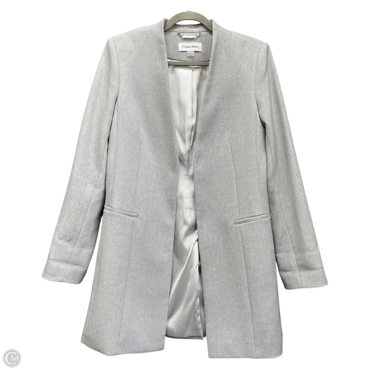 Blazer By Calvin Klein In Grey, Size: 6
