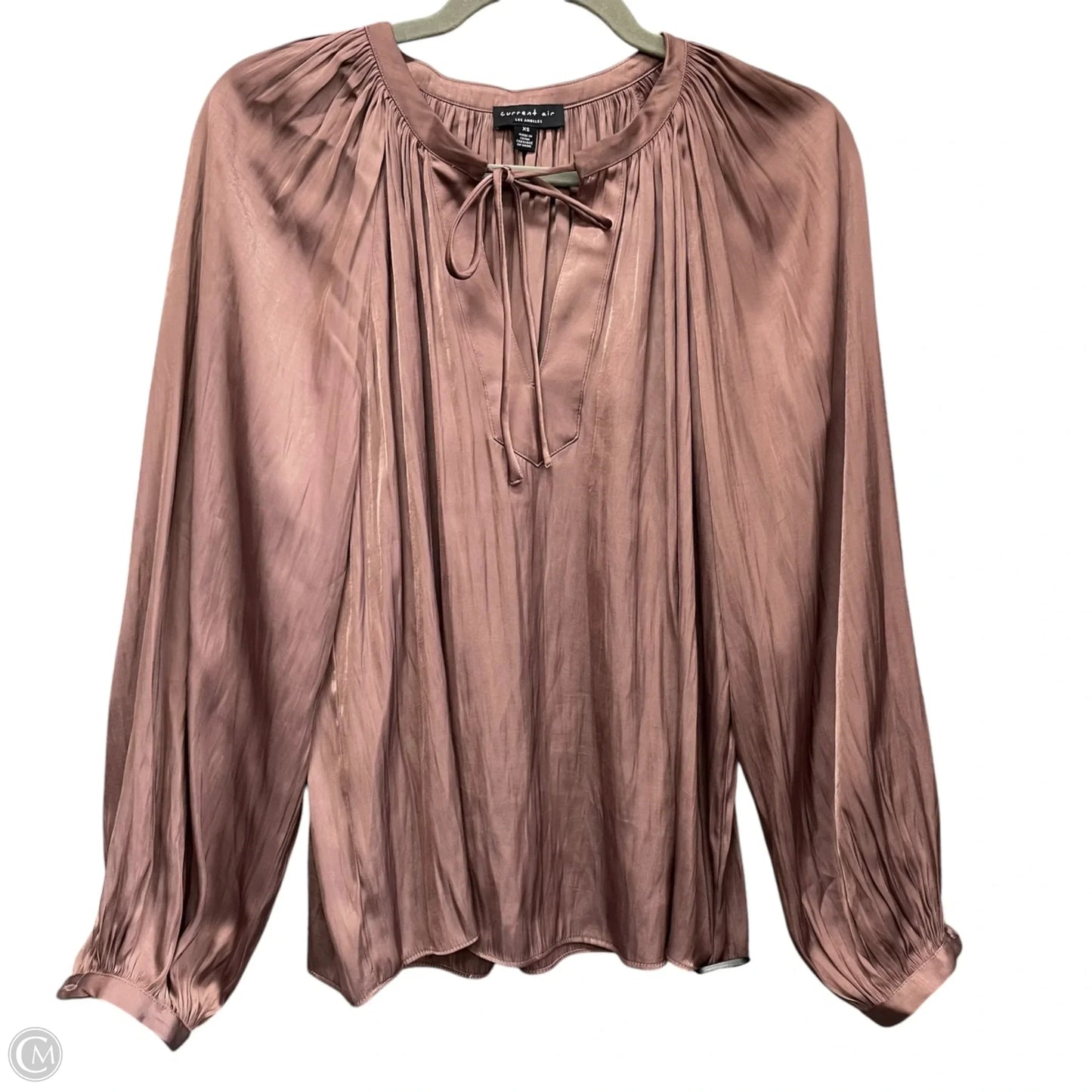 Blouse Long Sleeve By Current Air In Mauve, Size: Xs