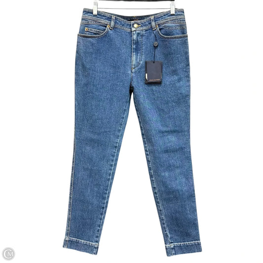 Jeans Luxury Designer By Louis Vuitton In Blue Denim, Size: 10