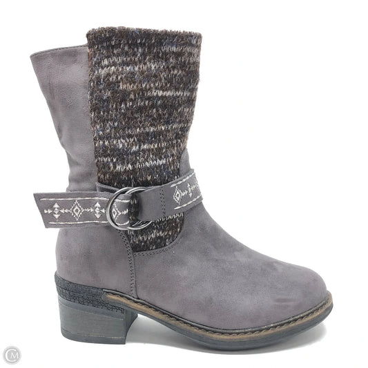 Boots Ankle Heels By Muk Luks In Grey, Size: 8