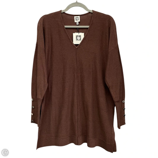 Sweater By Anne Klein In Brown, Size: M