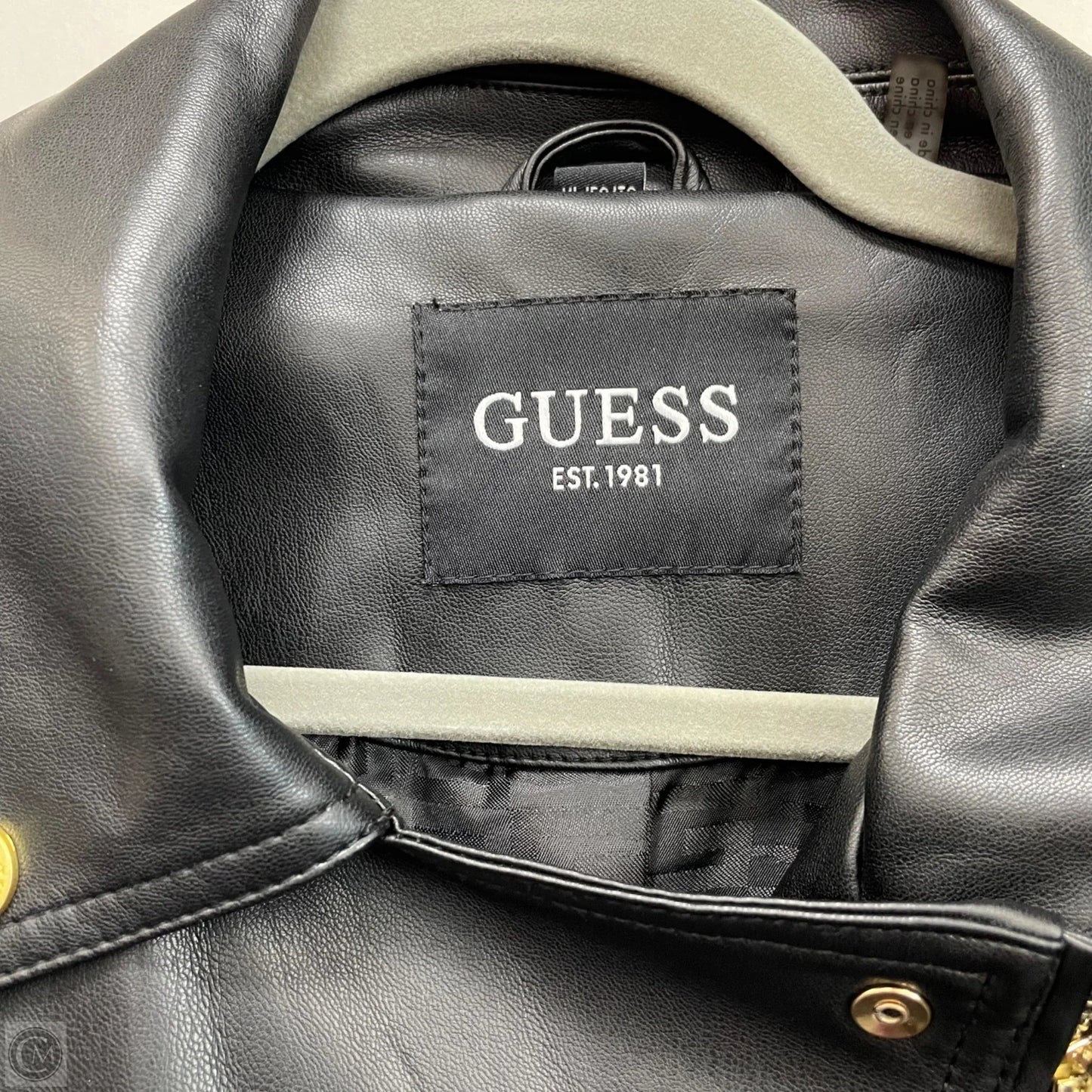 Jacket Moto By Guess In Black, Size: Xl