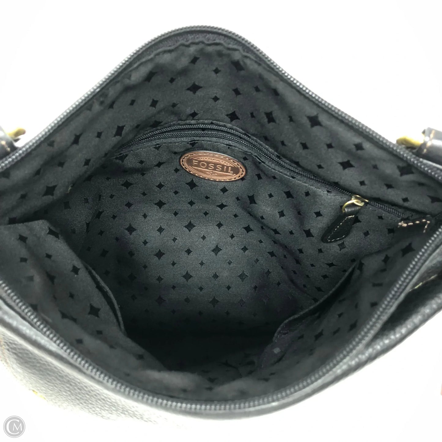 Crossbody Leather By Fossil, Size: Large