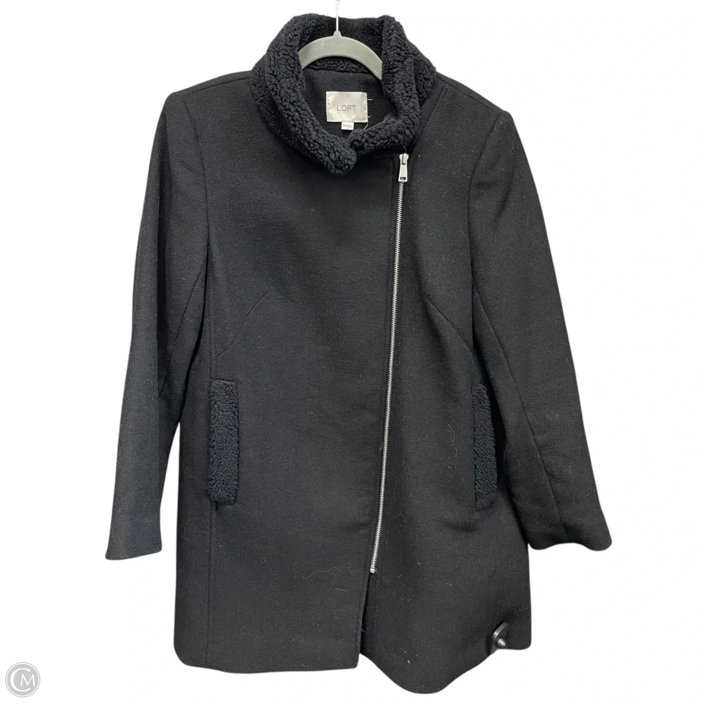 Coat Wool By Loft In Black, Size: Sp