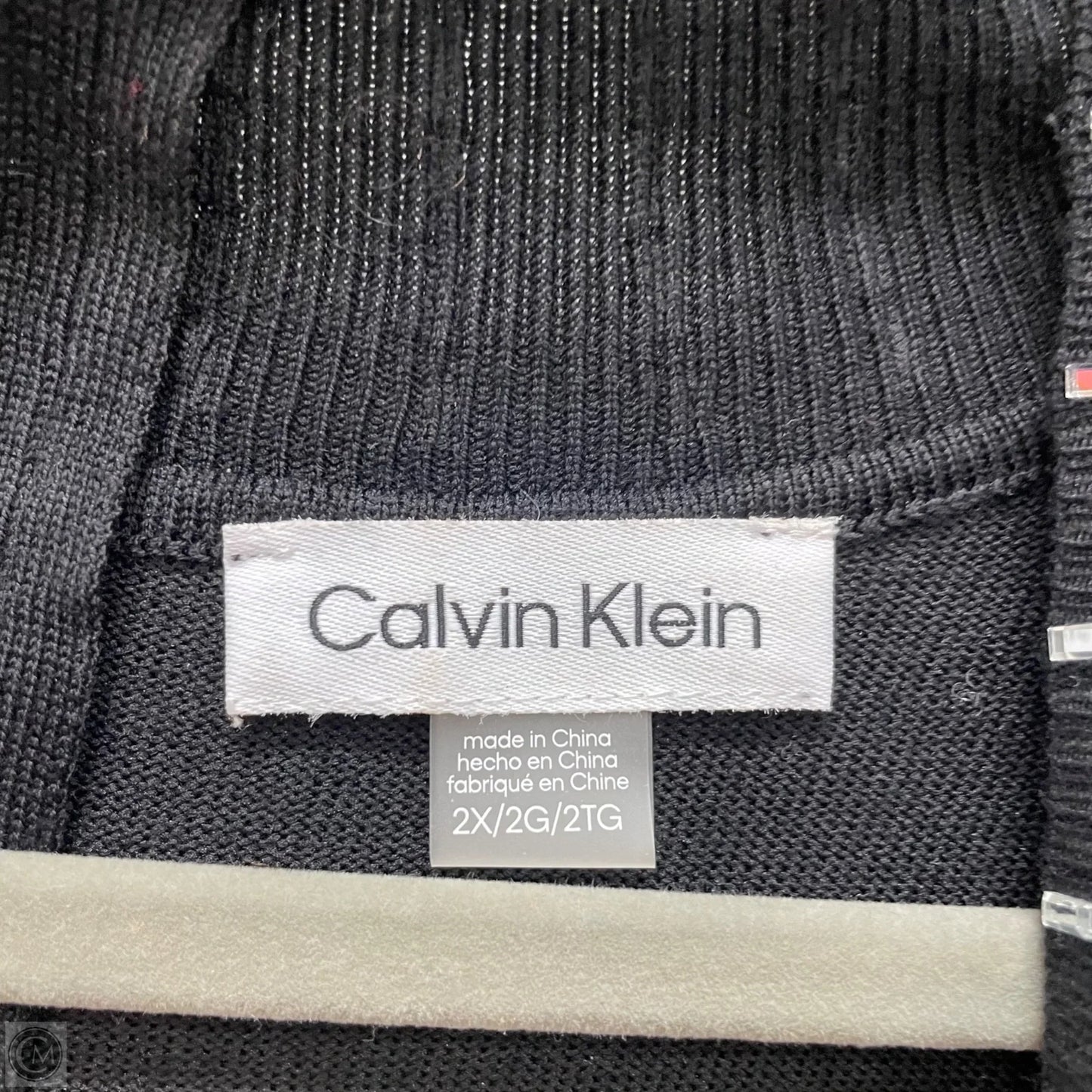 Dress Sweater By Calvin Klein In Black, Size: 2x