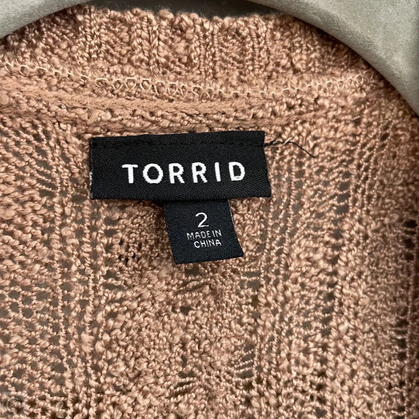 Sweater Cardigan By Torrid In Brown, Size: 2x