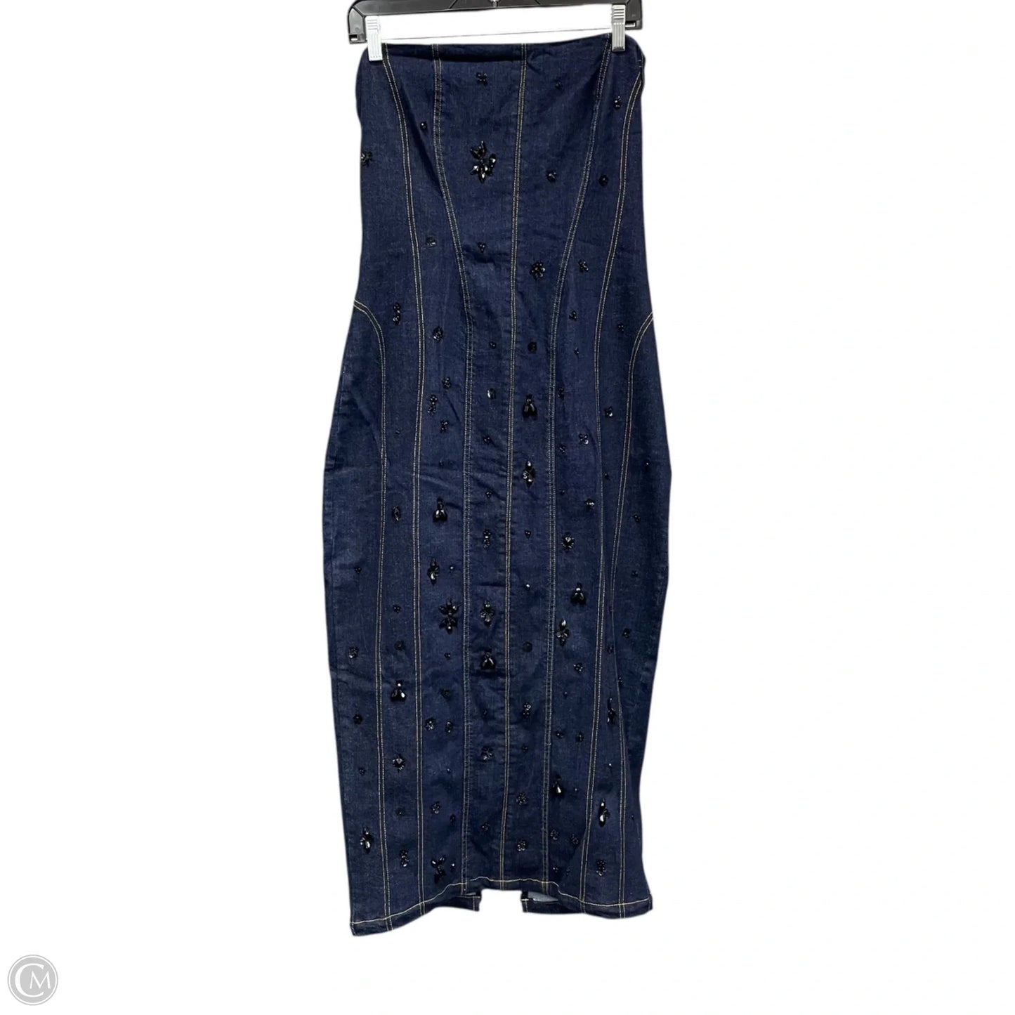 Dress Casual Midi By Anthropologie In Blue Denim, Size: L