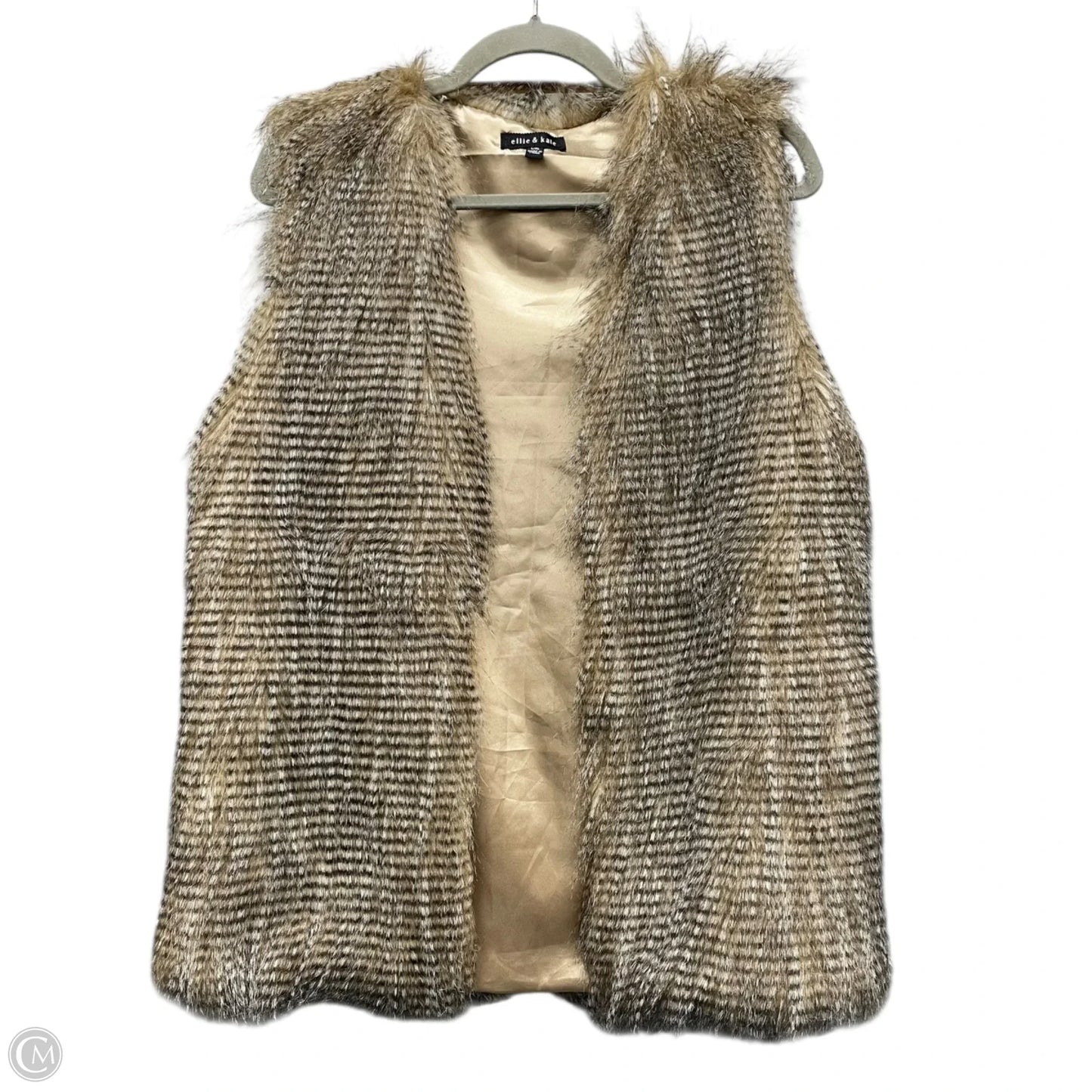 Vest Faux Fur & Sherpa By Clothes Mentor In Brown, Size: Xl