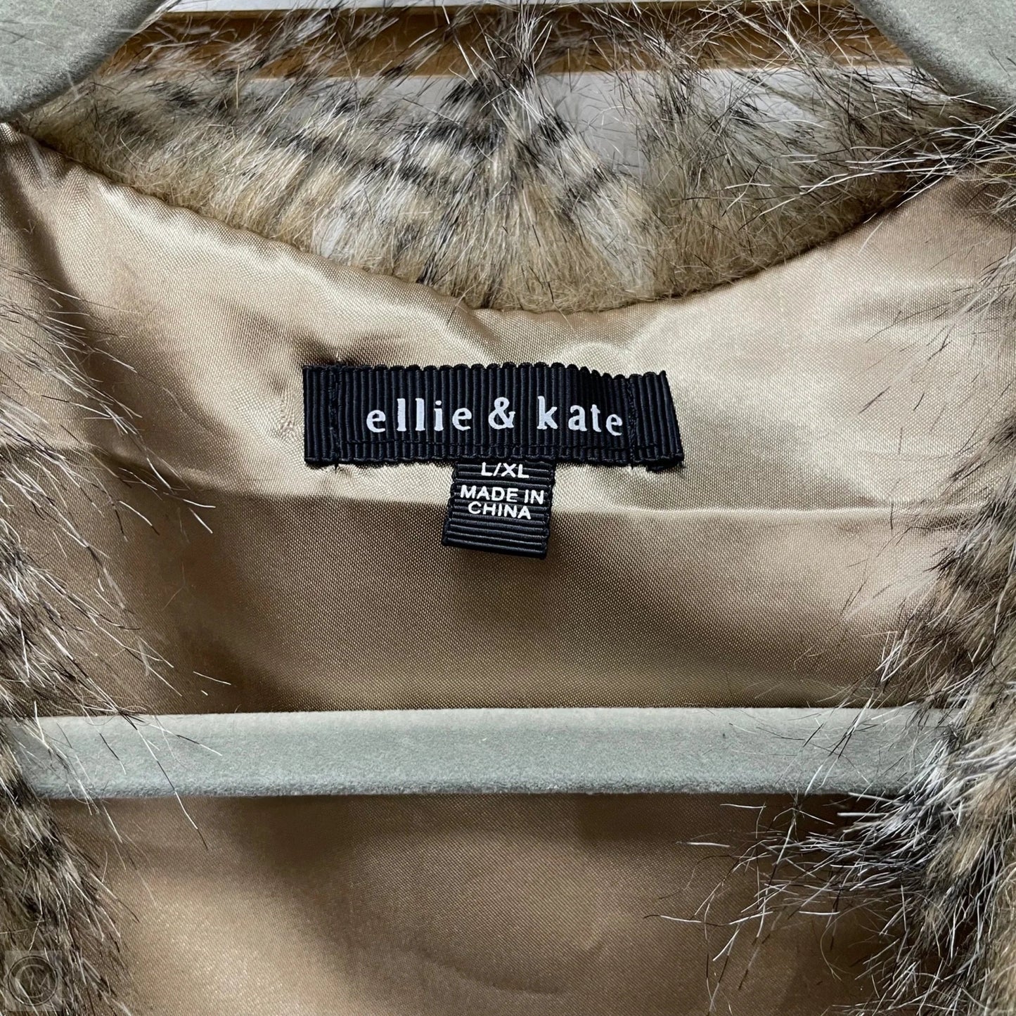 Vest Faux Fur & Sherpa By Clothes Mentor In Brown, Size: Xl