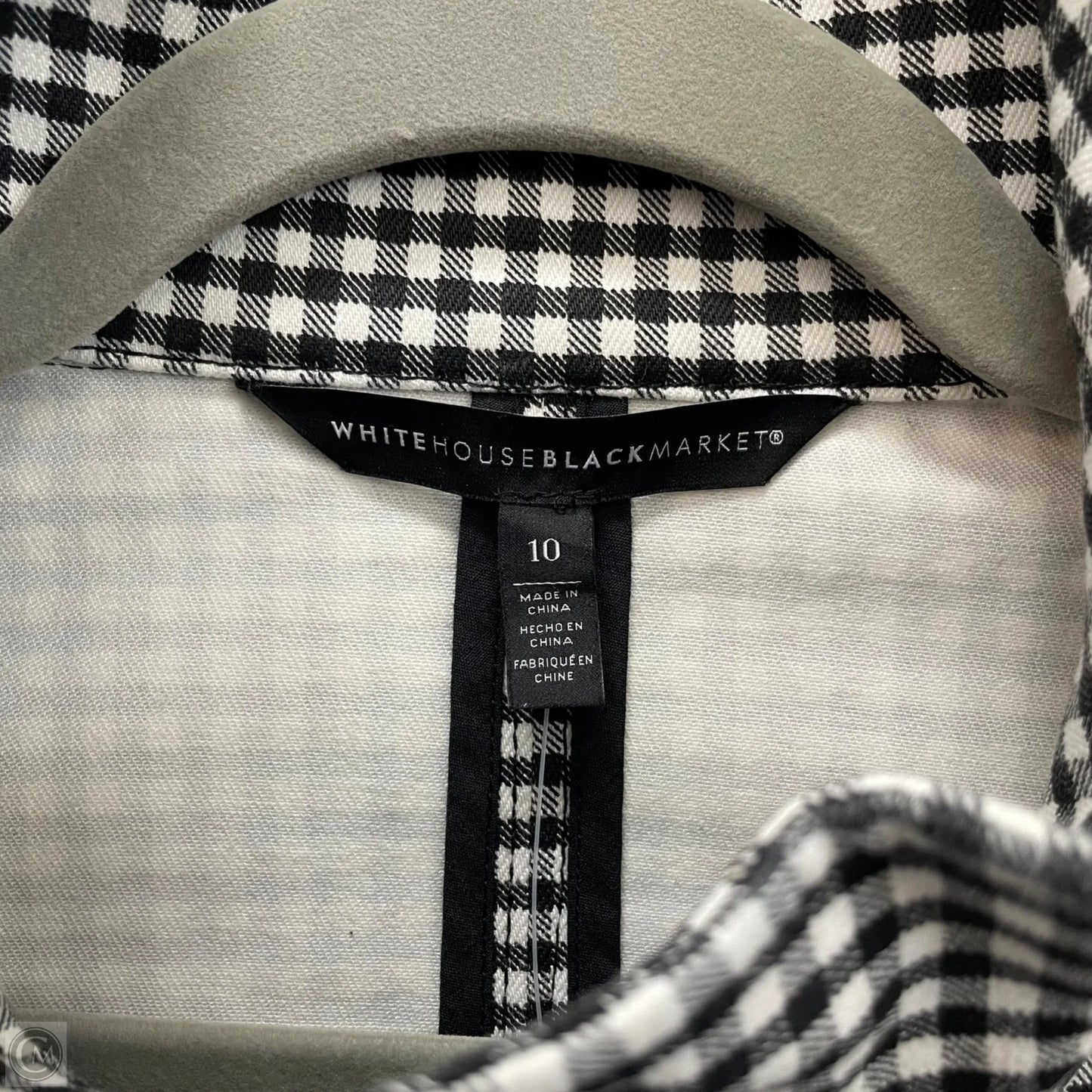 Jacket Denim By White House Black Market In Black & White, Size: 10